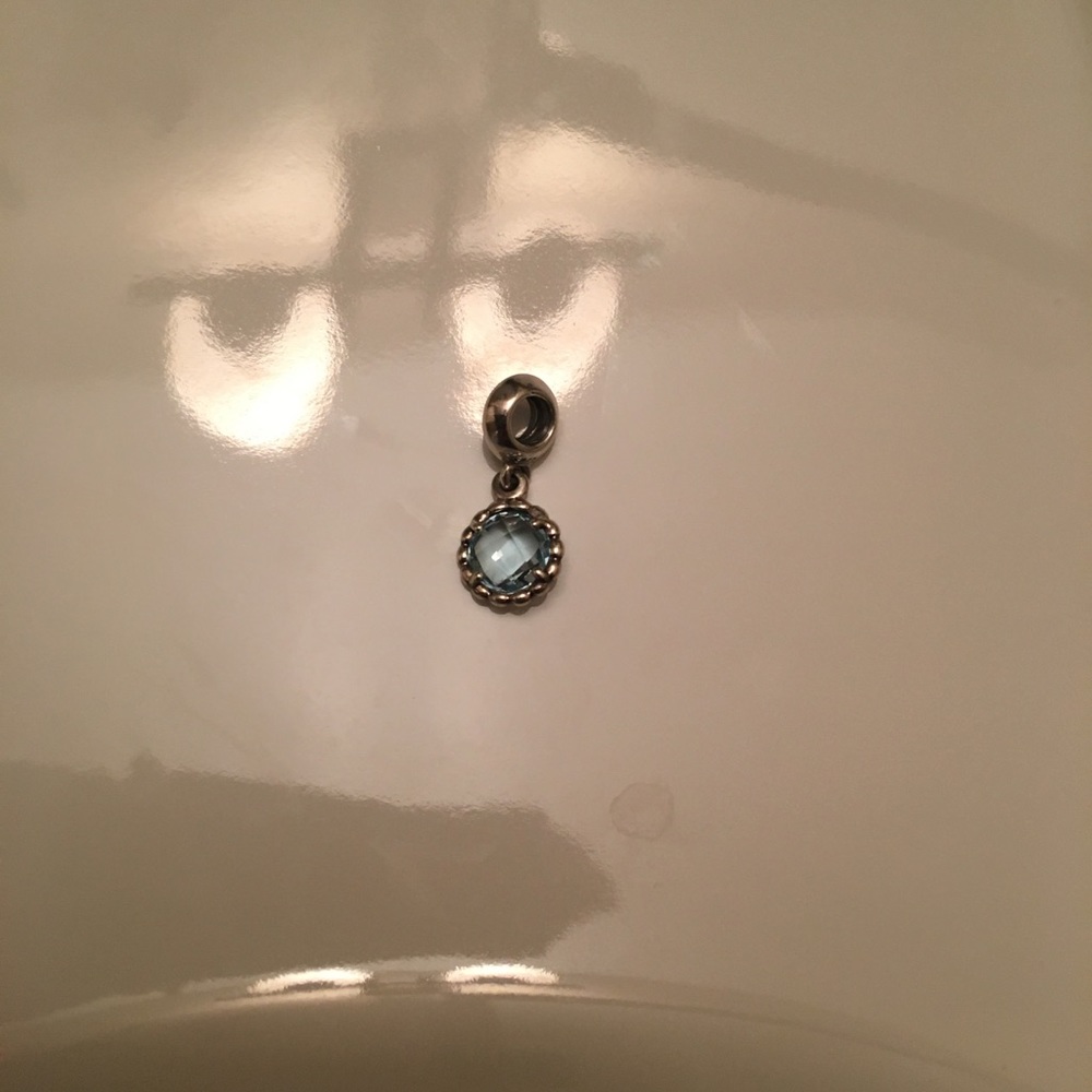 Retired pandora blue stone charm